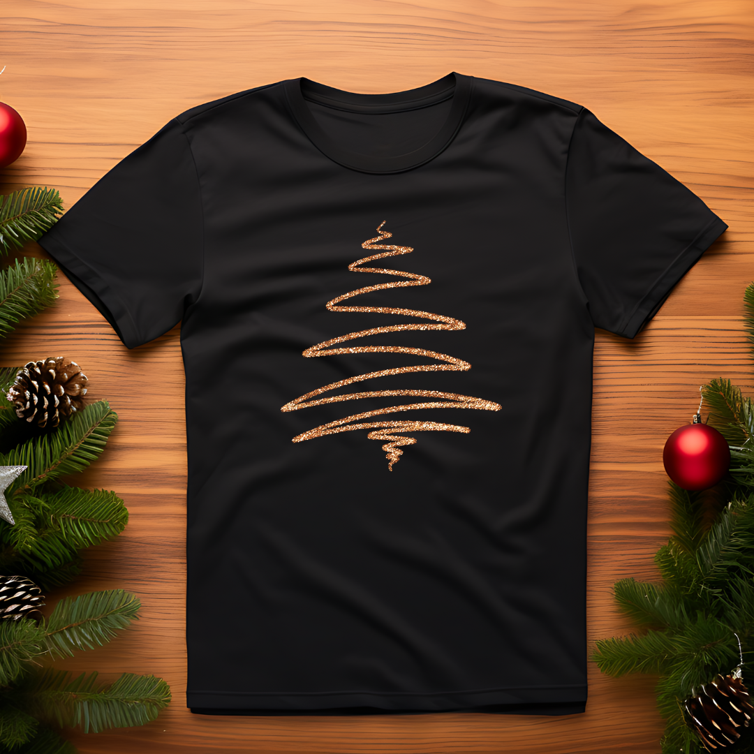 Gold Christmas Tree Shirt