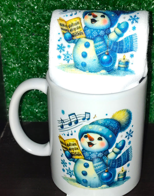 Caroling Snowman Mug Set